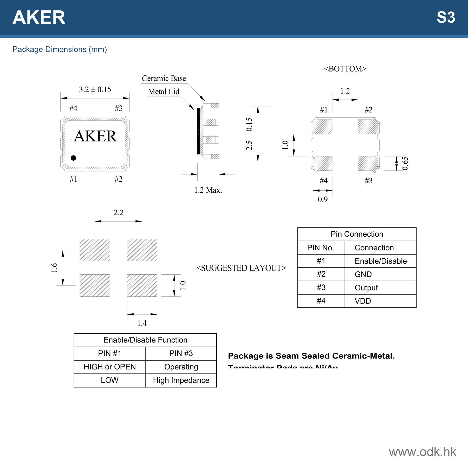 S33305T-25.000-R Aker Technology Corp