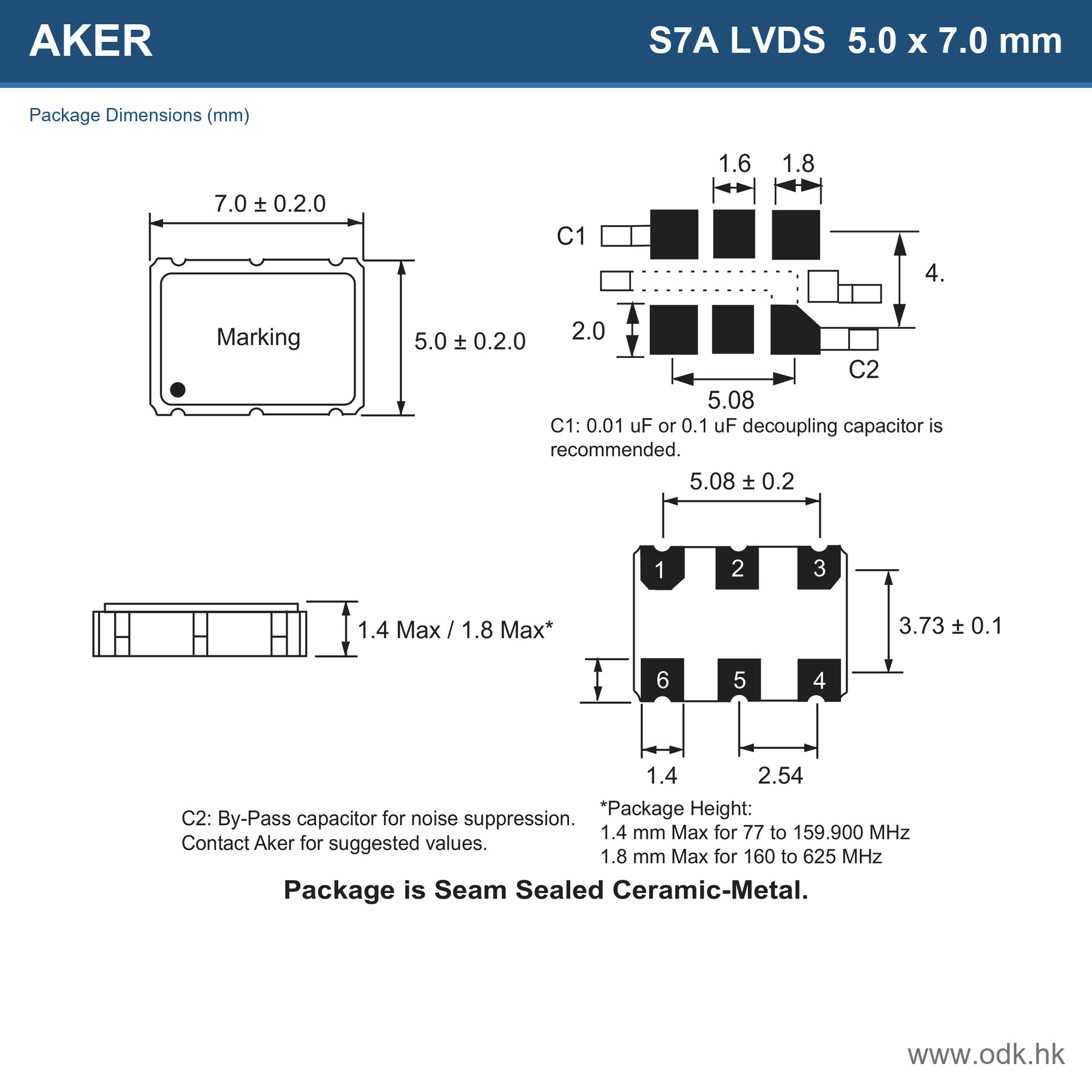 S7A3305-155.520-L-X-R Aker Technology Corp
