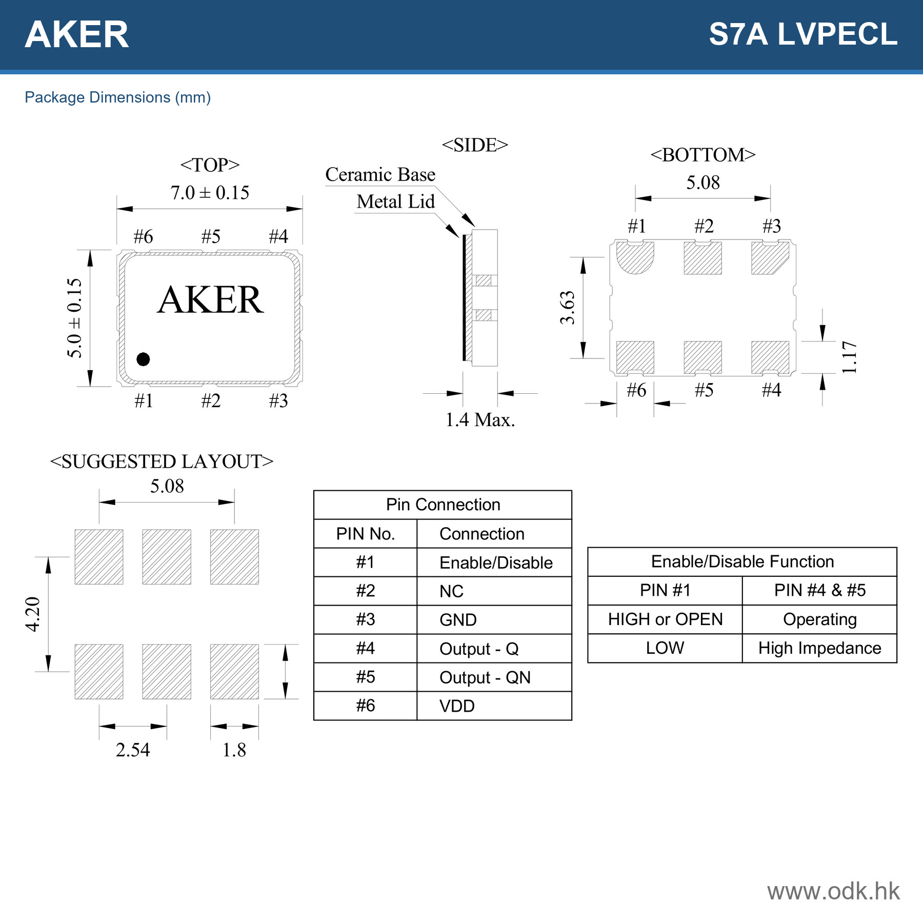 S7A3305-125.000-P-X-R Aker Technology Corp
