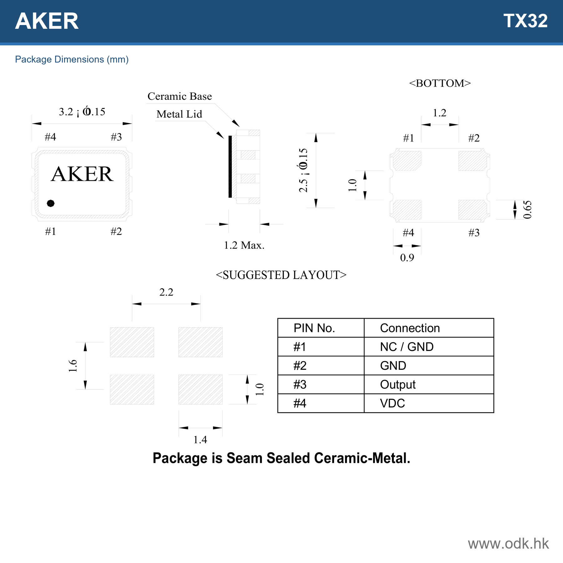 TX32-33020S-19.200-X-R Aker Technology Corp