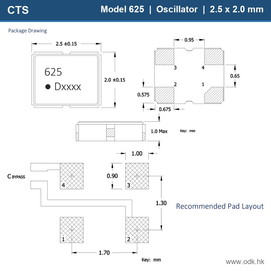 625L3C040M00000 CTS-Frequency Controls