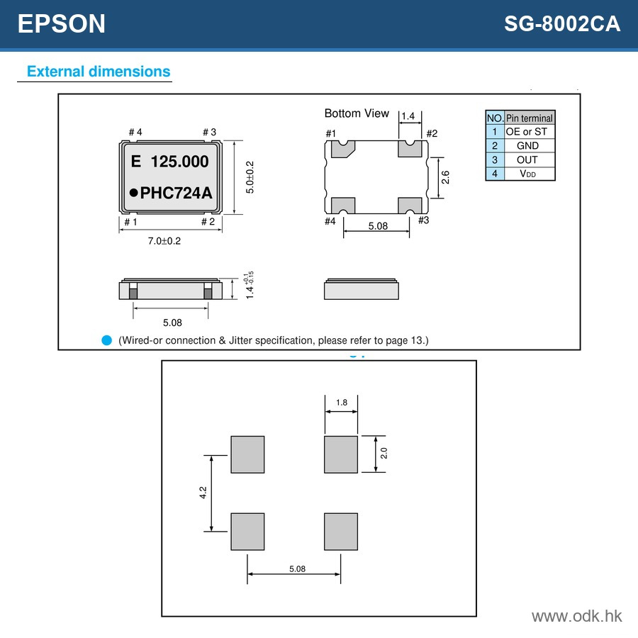 EPSON SG-8002CA 24MHZ PHC EPSON