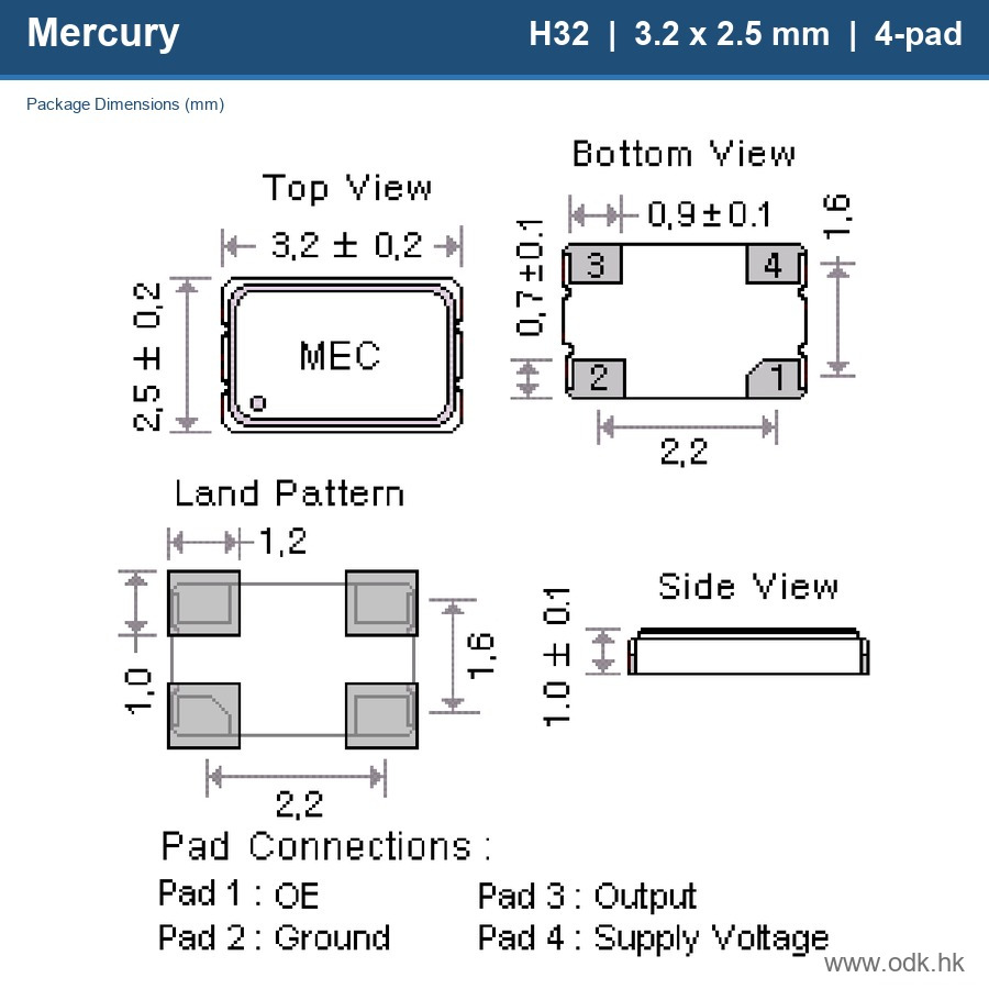 18QHTF32-3.684-OE Mercury Electronics Ind. Co. Ltd