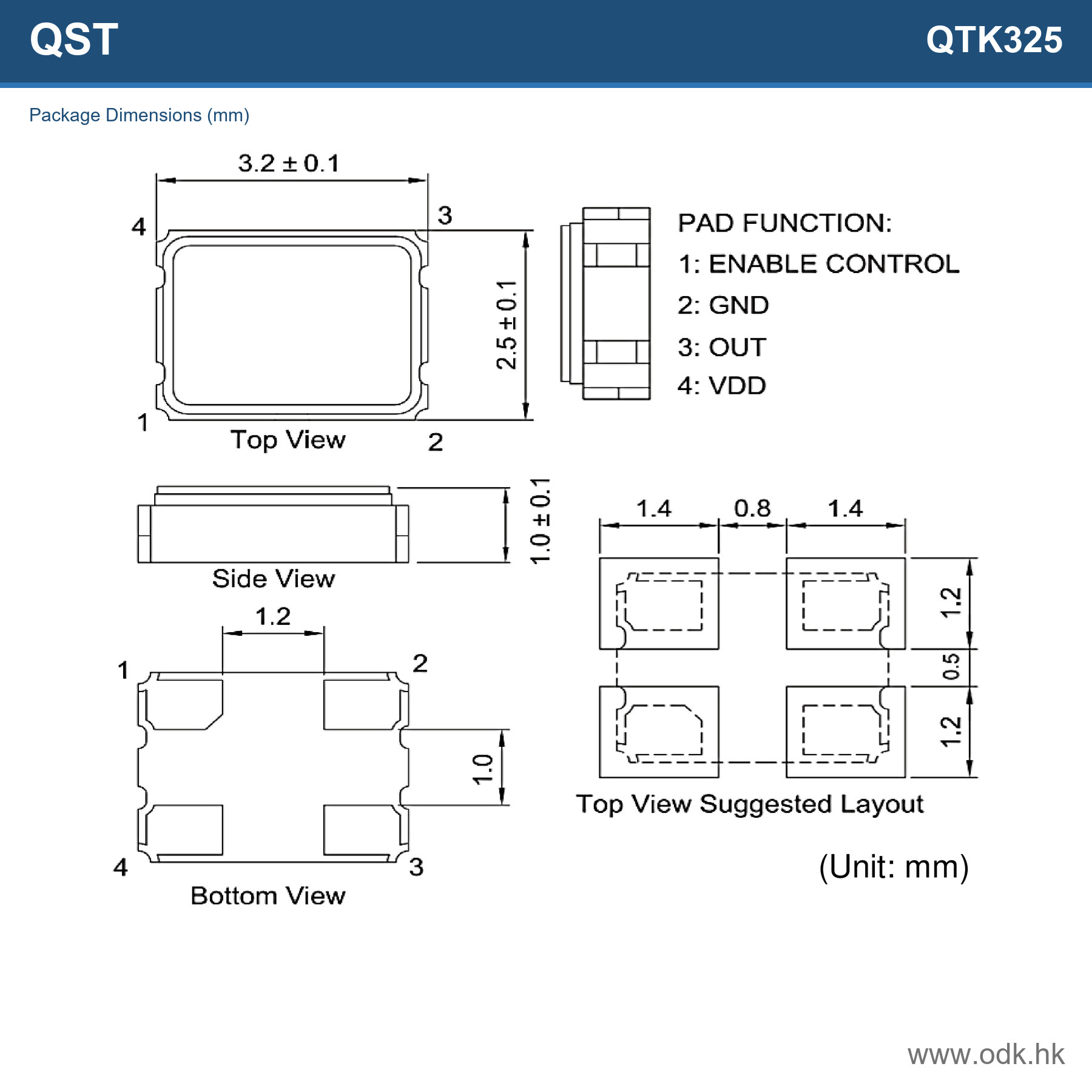 QTK325-32.768KBA-T QST