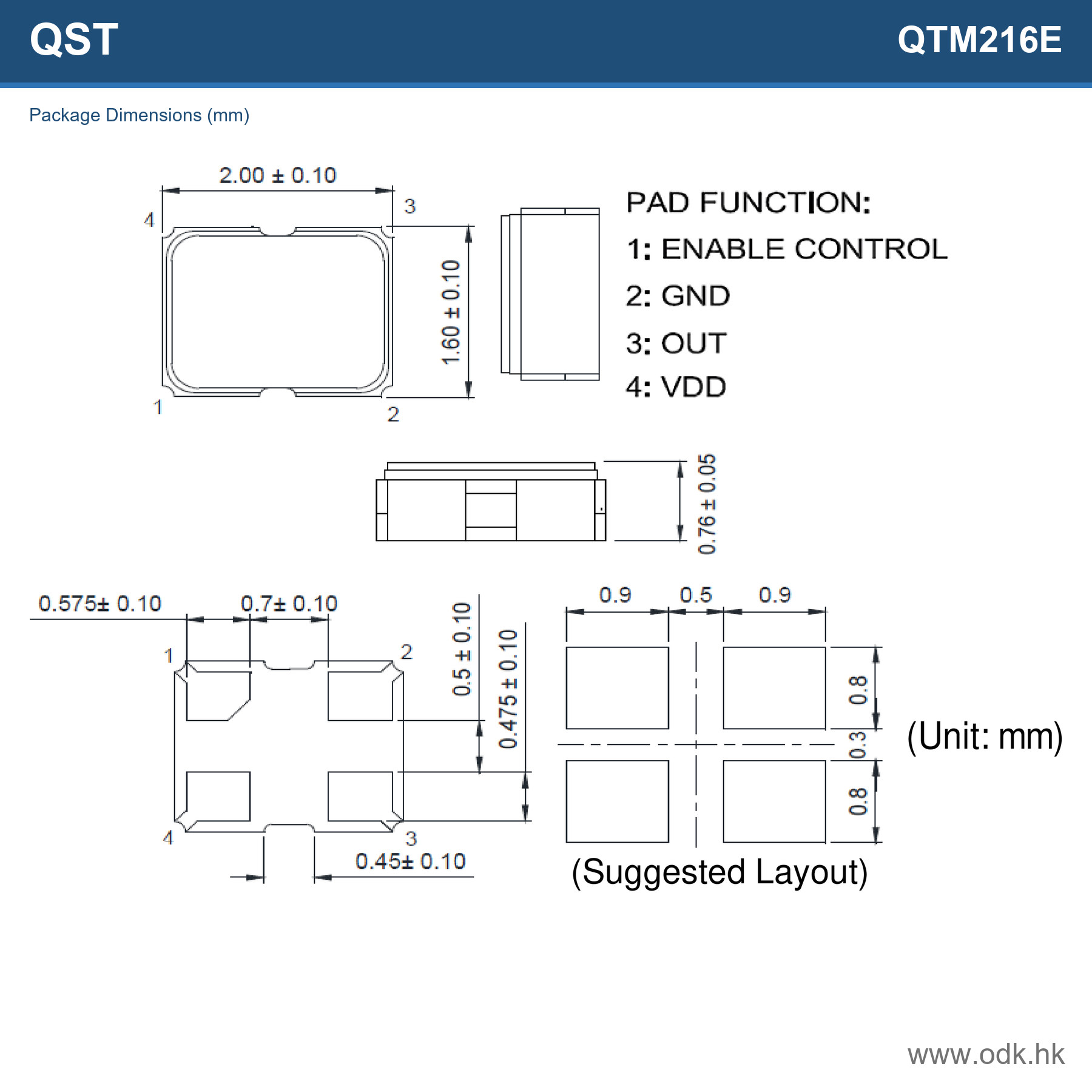 QTM216E-20.000MBM-T QST