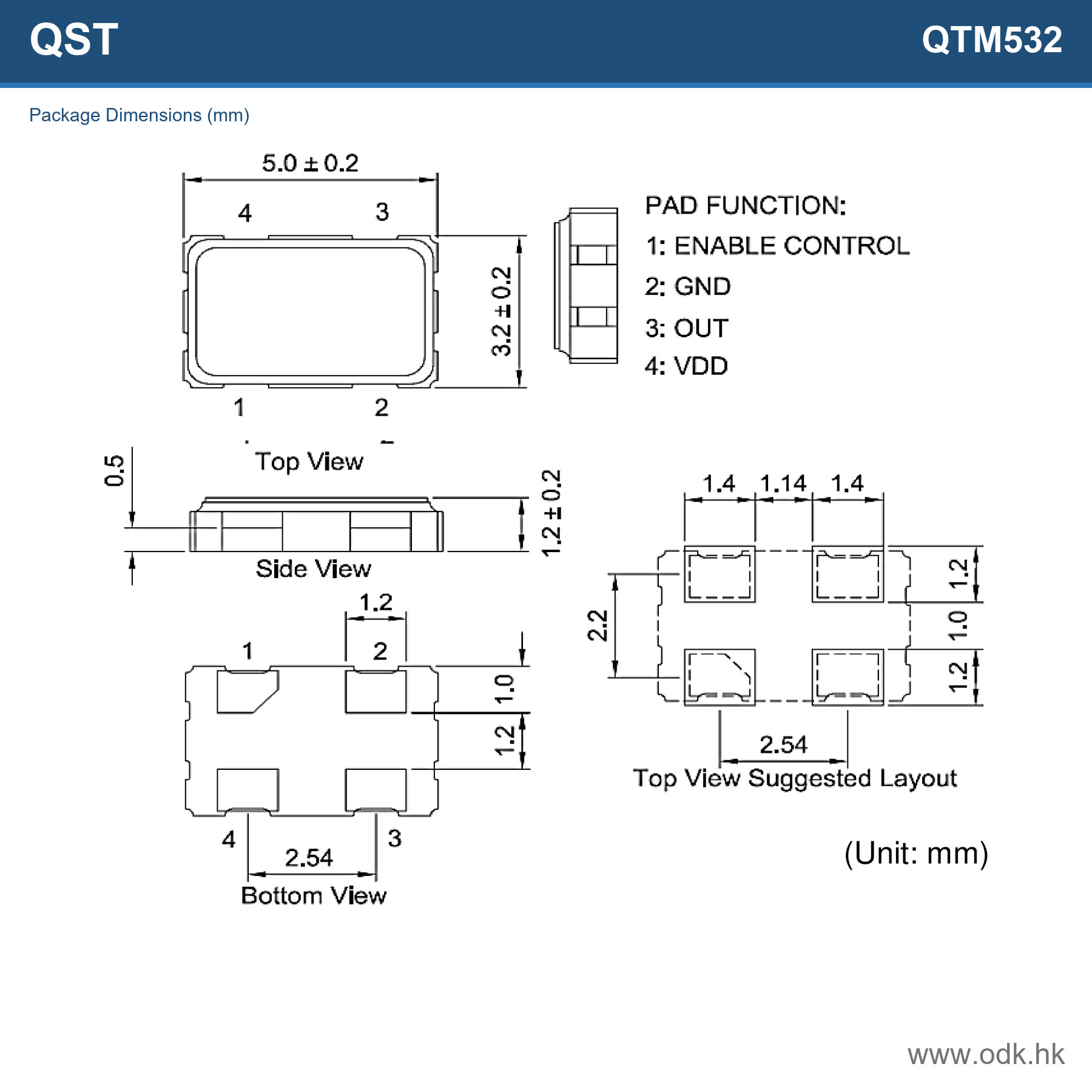 QTM532-25.000MDE-T QST