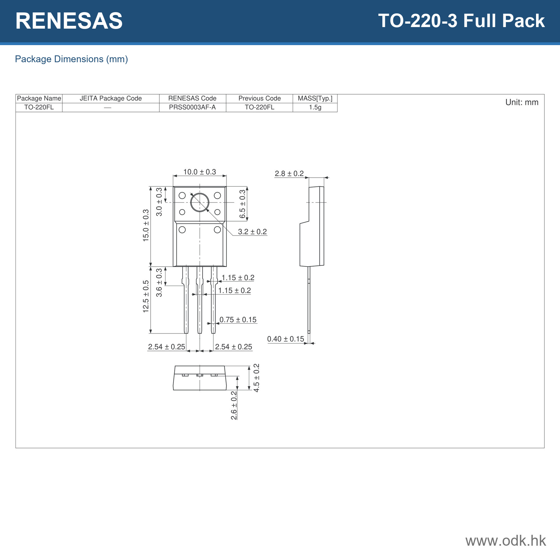 RJL5014DPP-A0#T2 Renesas Electronics Corporation