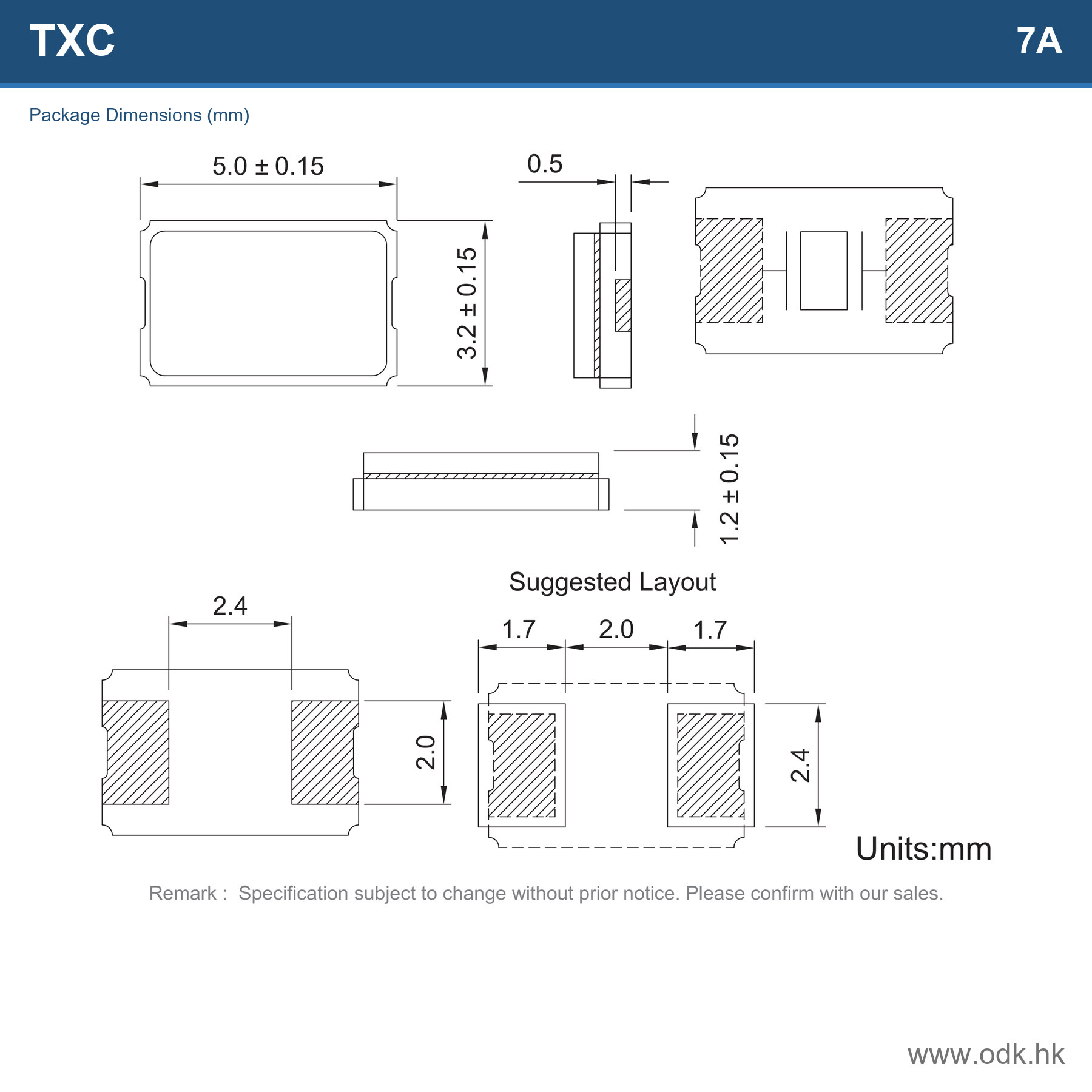 7A-32.000MAAQ-T TXC CORPORATION