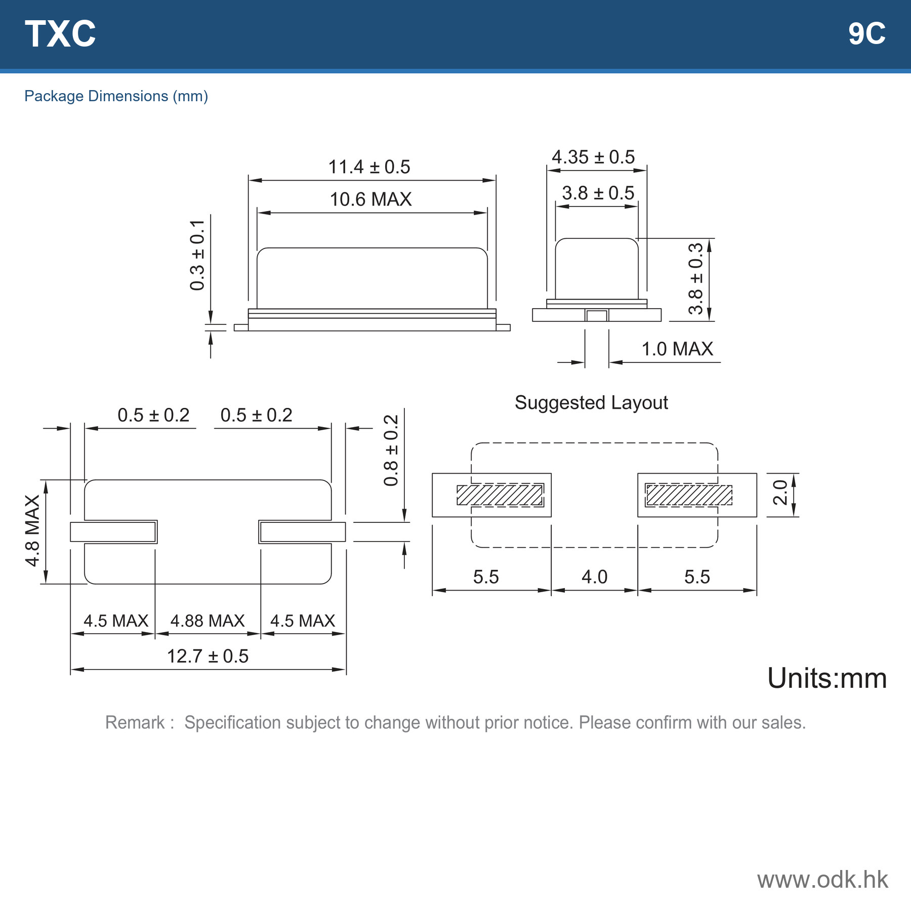 9C-13.0625MBBK-T TXC CORPORATION